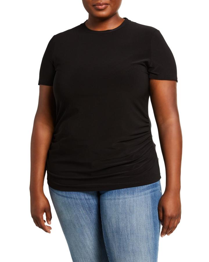Plus Size Shirred Waist T-shirt
