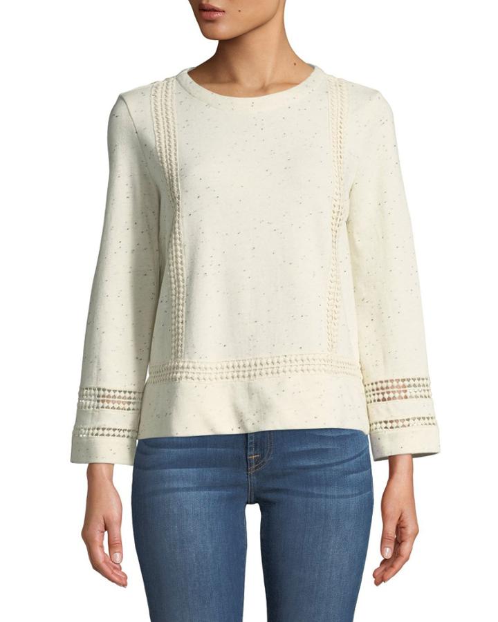 Crochet-trimmed Speckled