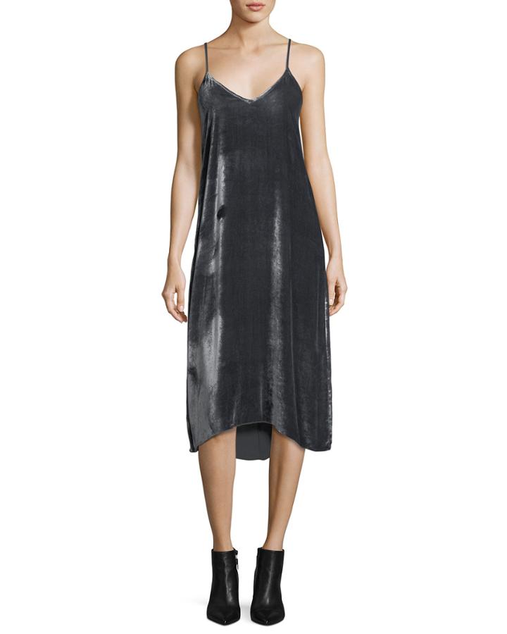 V-neck Drapey Velvet Camisole