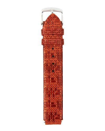 18mm Woven Calf Leather Watch