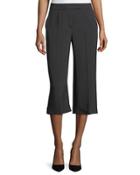 Flat-front Straight-leg Cropped Pants