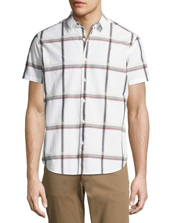 Zack S. Raised Plaid Short-sleeve