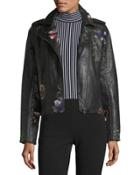 Embroidered Vegan-leather