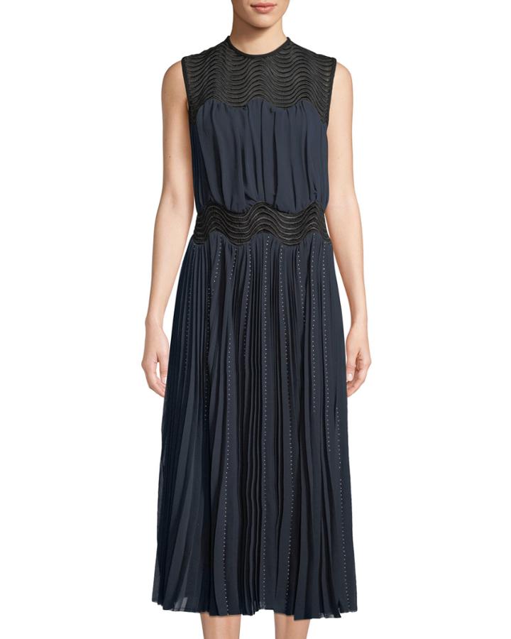 Midnight Lace-yoke Chiffon