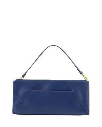 Leather Travel Clutch Bag, Navy