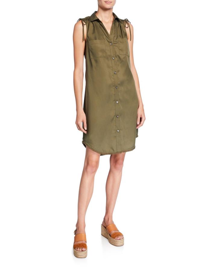 Ruched Shoulder Curved Dress