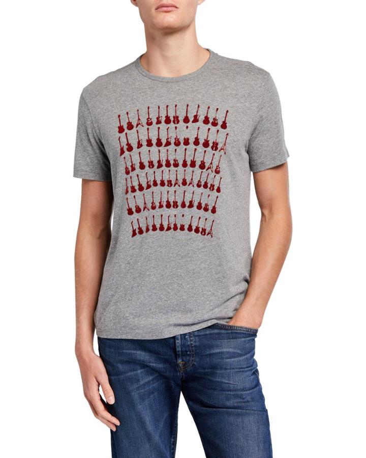 Men's Guitar Rows Graphic T-shirt