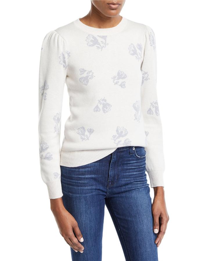 Floral Jacquard Wool-blend