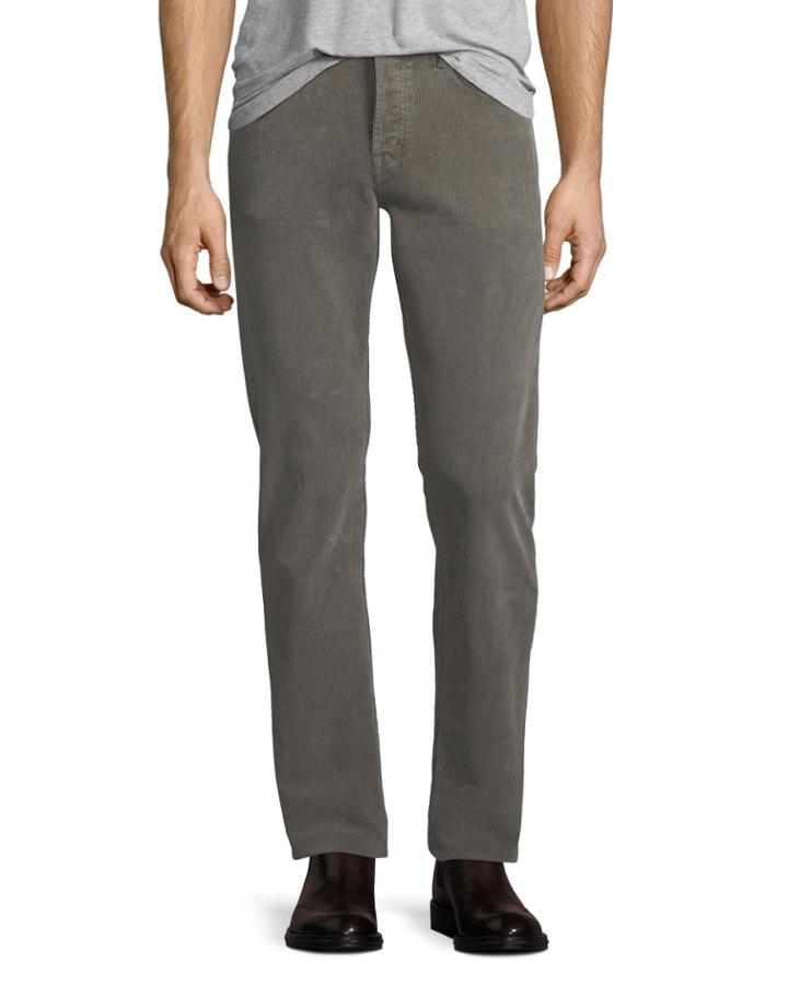 5-pocket Straight-leg Corduroy Pants