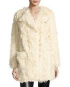 Vialo Faux-fur Coat, Beige