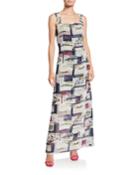 Silk Printed Sleeveless