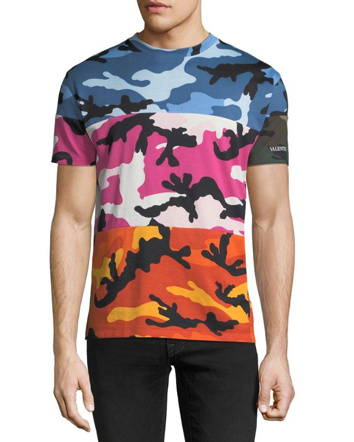 Shuffle Camouflage Paneled T-shirt