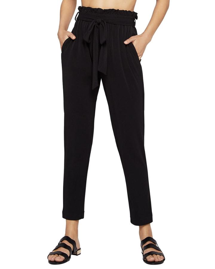 Paperbag-waist Tapered Pants