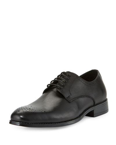 Vesper Perforated Leather Oxford, Black