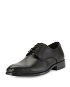 Vesper Perforated Leather Oxford, Black