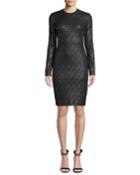 Desoto Long-sleeve Dotted Dress