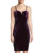 Crushed-velvet Bustier Dress