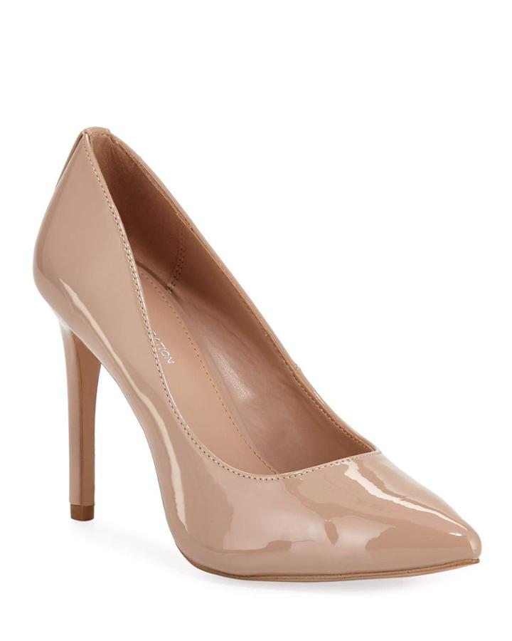 Heidi Smooth Patent Pumps, Dove