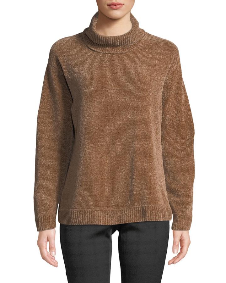 Chenille Silk Turtleneck