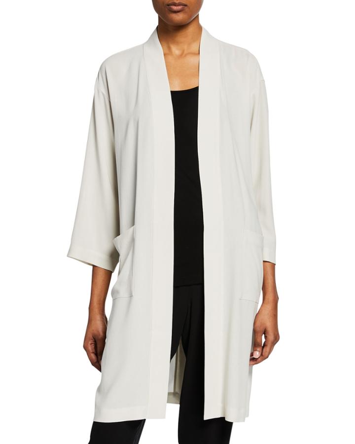 Silk Crepe Kimono Jacket