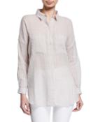 Hidden Gem Striped Button-up Long-sleeve