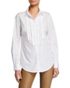 Mexiacali Pleated Button-front Top