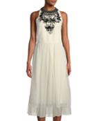 Chain-neck Cotton Tulle