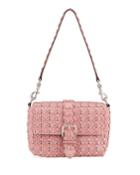 Medium Floral-studded Leather