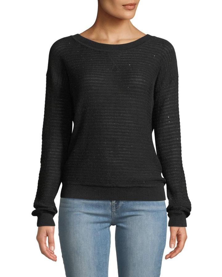 Slo-mo Sequined Crewneck