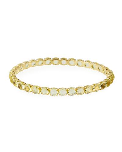 Lollipop 18k Prong-set Dark Green Citrine Bangle
