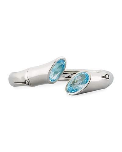 Bamboo Blue Topaz Bypass Kick Cuff,