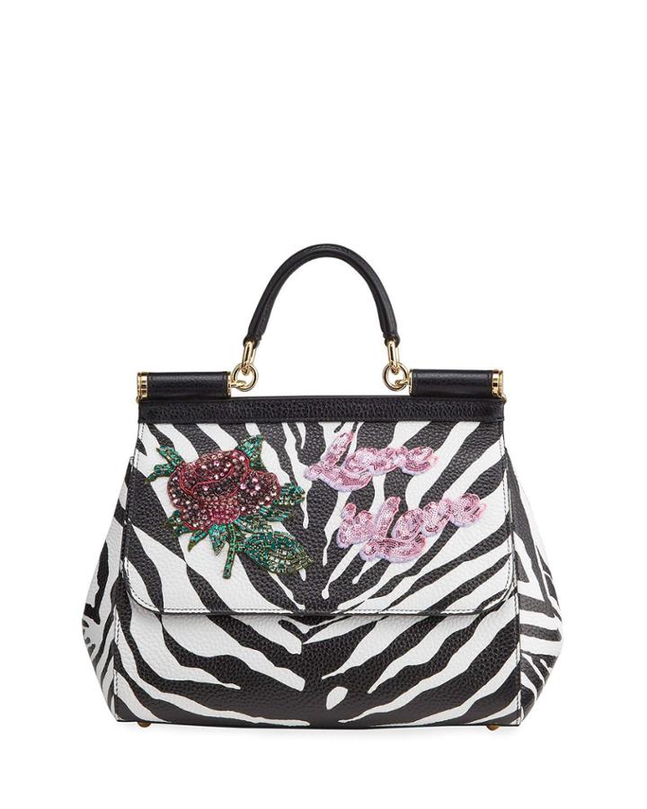 Sicily Love Is Love Zebra Top-handle Bag