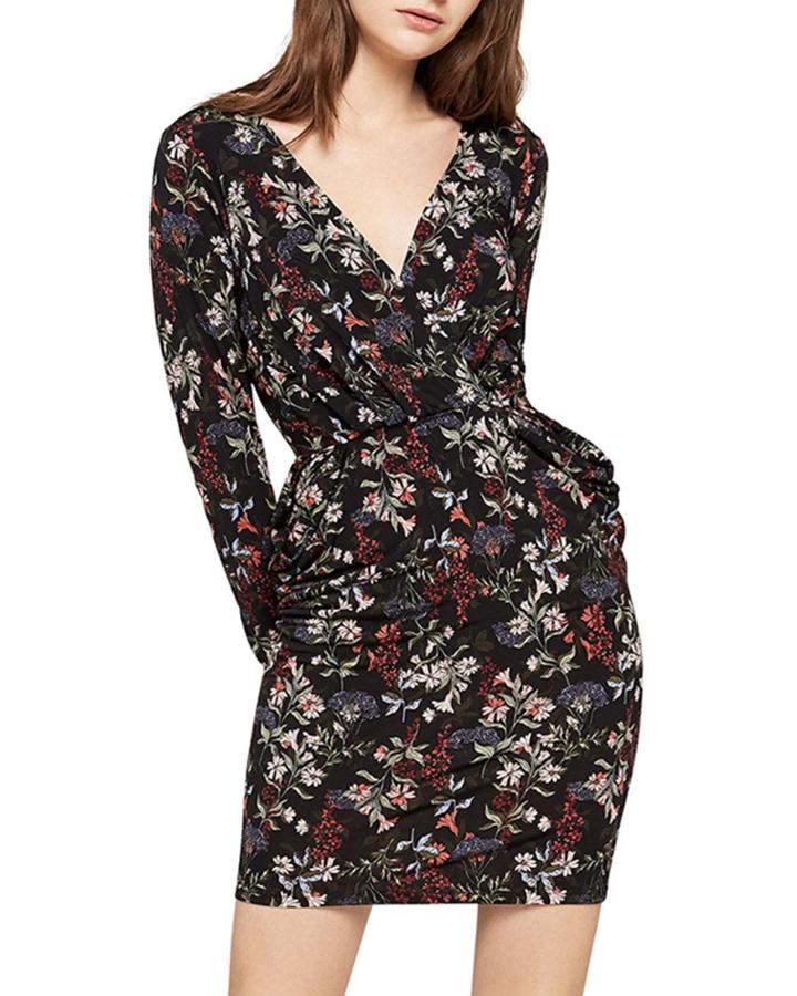 Faux-wrap Floral Print