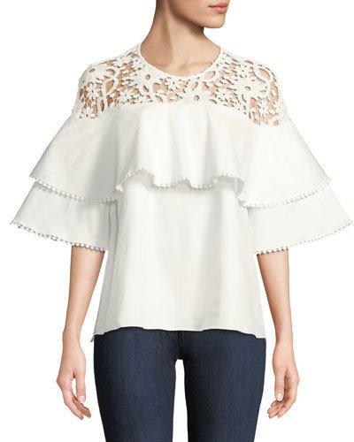 Kylie Ruffle-tiered Blouse