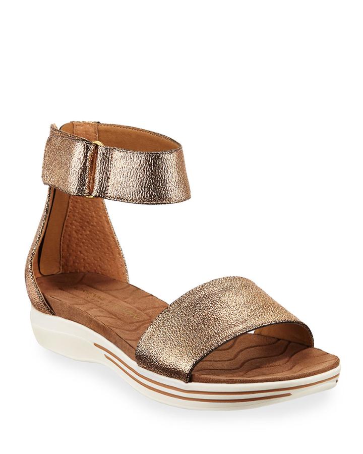Carlos Metallic Ankle-strap
