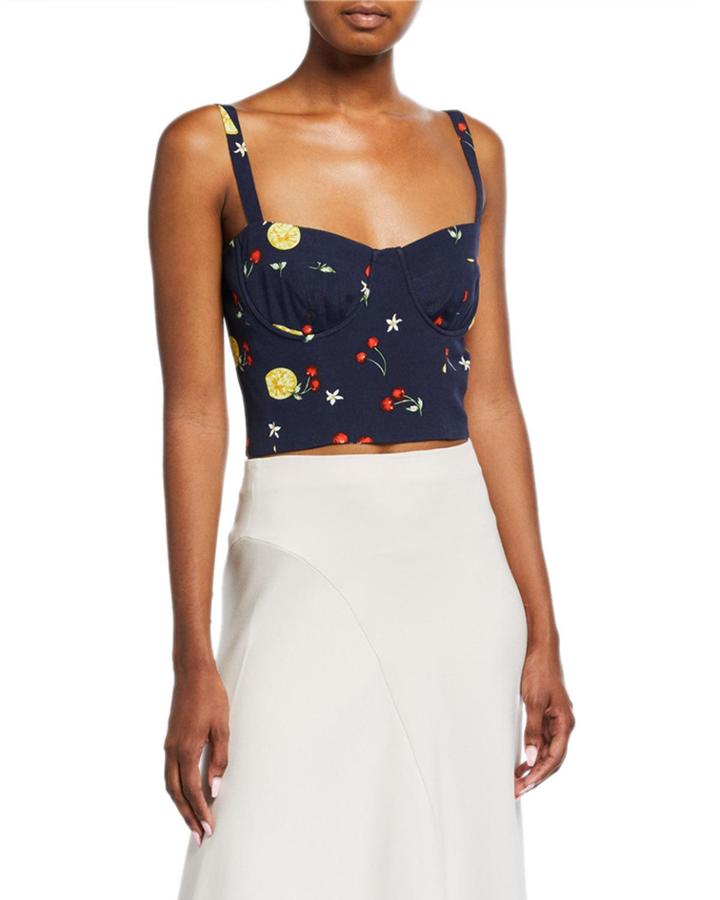 Melina Printed Underwire Crop Top