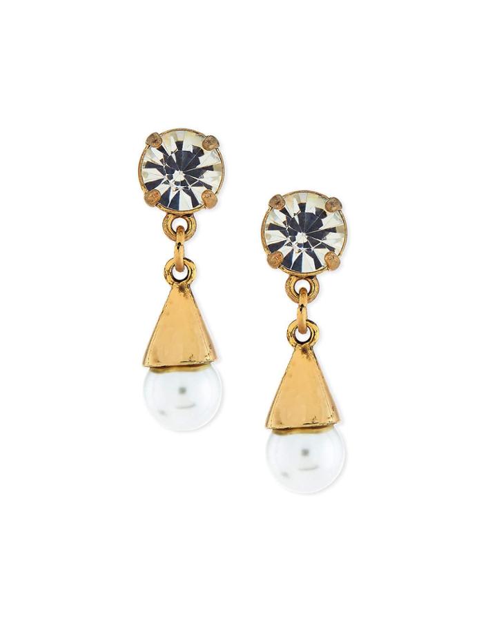 Lustre Glass-pearl Earrings