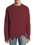 Oversize Distressed Crewneck