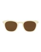 Round Matte Acetate Sunglasses With Keyhole