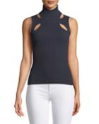 Exeter Sleeveless Cutout Turtleneck