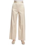 Selip High-waist Wide-leg Pants, Alabaster