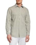 Long-sleeve Button-front Check