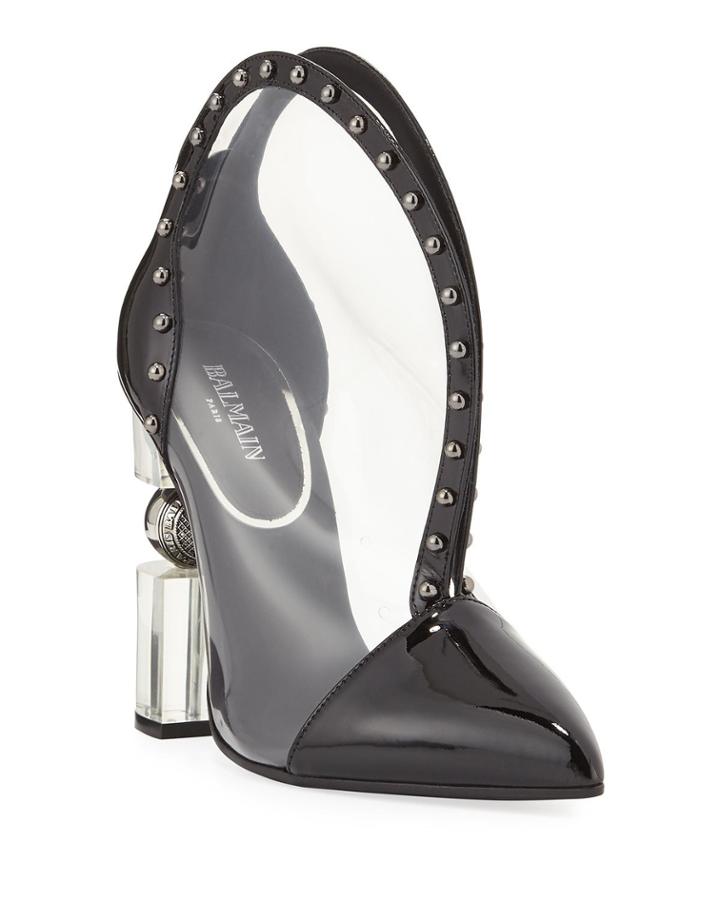 Isis Domed Clear Studded Booties