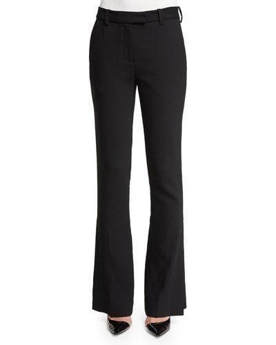 Slimming Side-slit Pants, Black