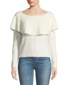 Draped Off-the-shoulder Knit