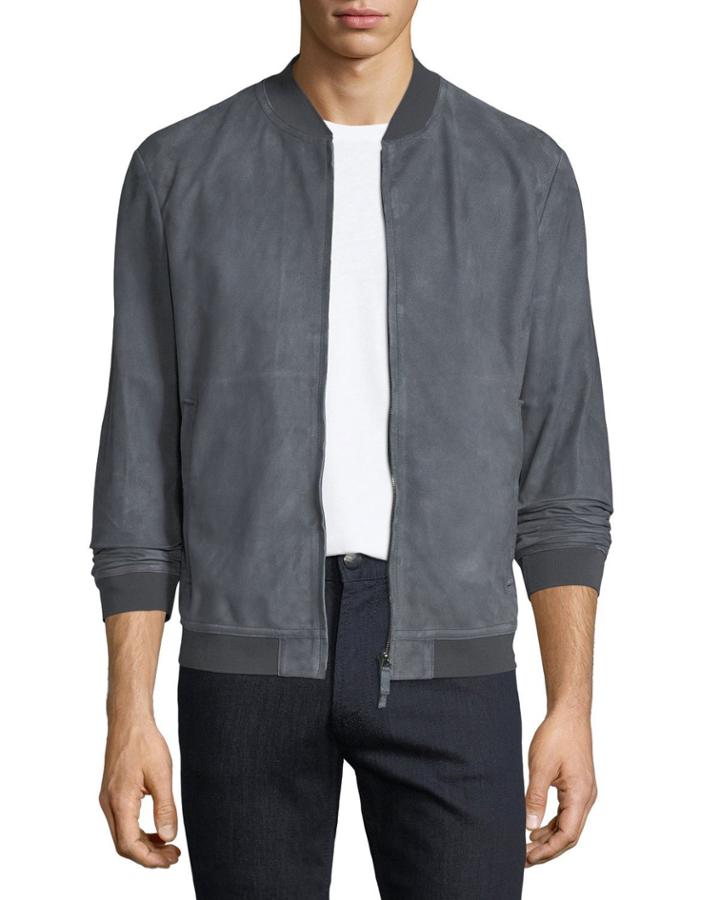 Suede Bomber Jacket