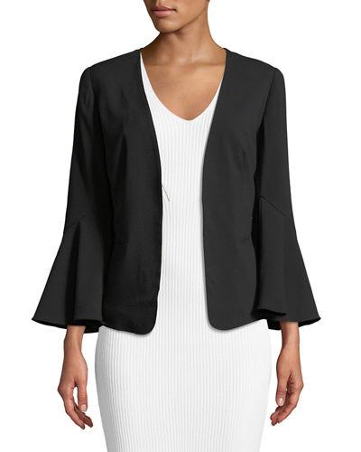 Open-front Flare-sleeve Jacket
