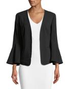 Open-front Flare-sleeve Jacket