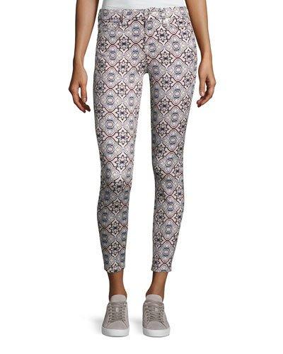 The Ankle Skinny Printed Jeans