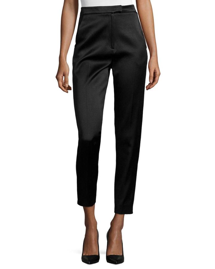 High-waisted Sateen